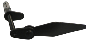 Arrêt marseillais à tige filetée noir 125mm